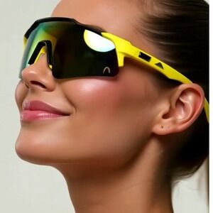 Sport Sunglasses Women Glasses Windproof Yellow mirror Lens Female Eyewear Ladys